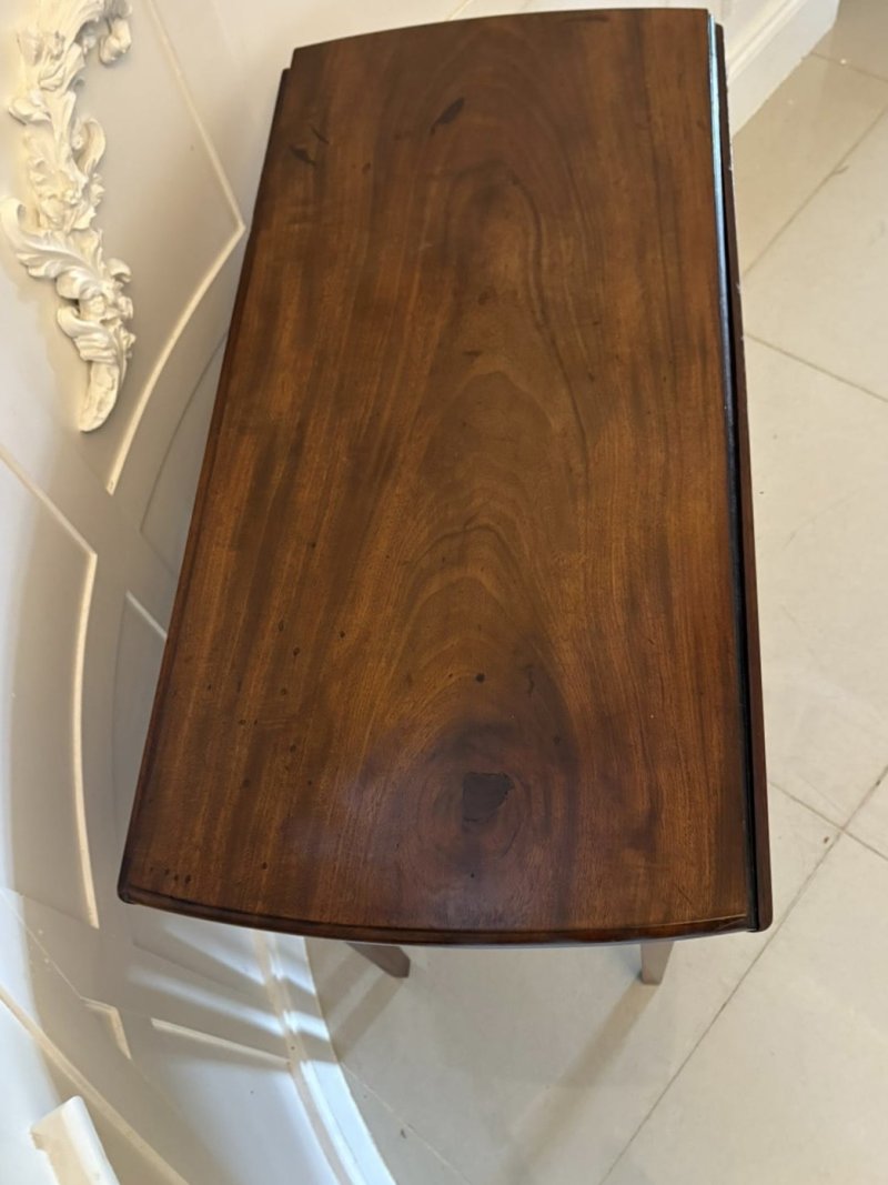 Antique George III Quality Mahogany Drop Leaf Table - Image 7